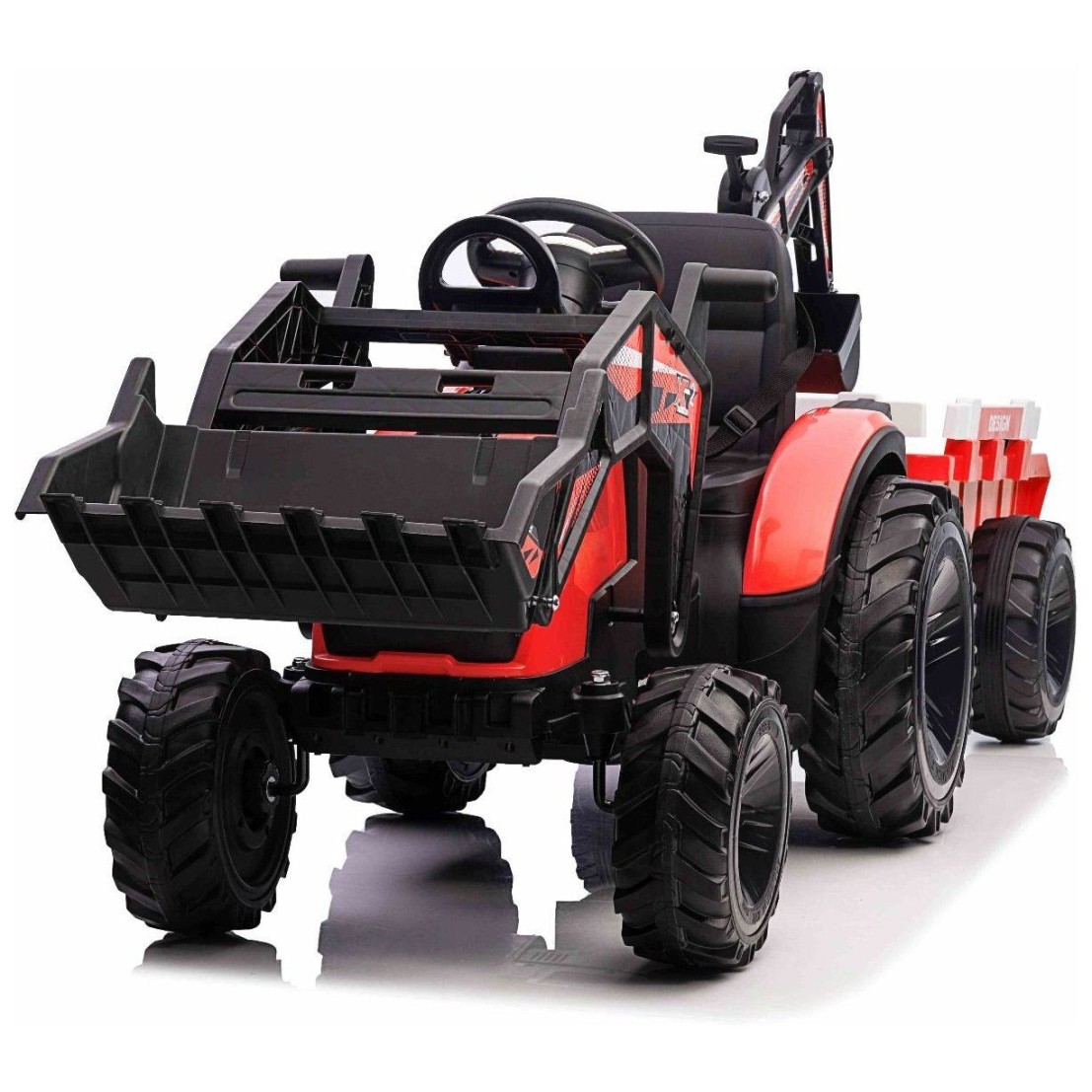 11V TOP-WORKER  - otroški traktor na akumulator, rdeč