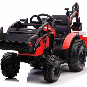 11V TOP-WORKER  - otroški traktor na akumulator, rdeč