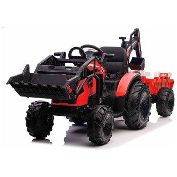 11V TOP-WORKER  - otroški traktor na akumulator, rdeč