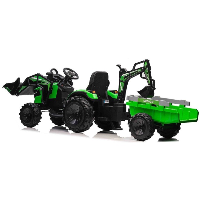 11V TOP-WORKER  - otroški traktor na akumulator, zelen