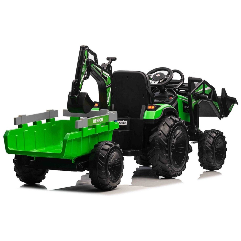 11V TOP-WORKER  - otroški traktor na akumulator, zelen