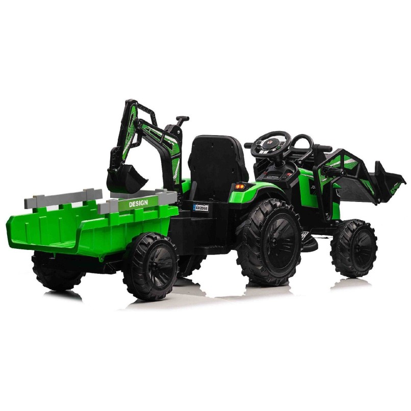 11V TOP-WORKER  - otroški traktor na akumulator, zelen