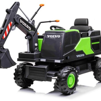 12V Volvo Excavator - otroški bager v zeleni barvi