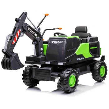 12V Volvo Excavator - otroški bager v zeleni barvi
