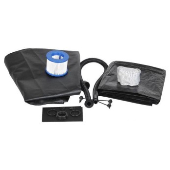 Napihljiv jacuzzi 180 cm - napihljivi masažni bazen, črn