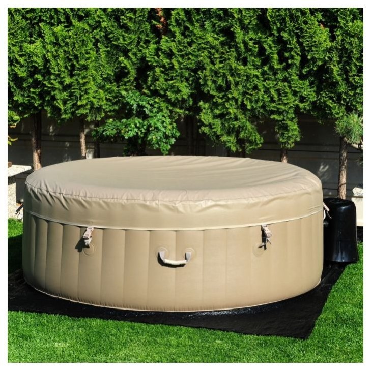 Napihljiv jacuzzi 180 cm - napihljivi masažni bazen, rjavo-bel