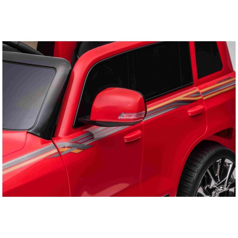 12V Toyota Landcruiser - avto na akumulator, rdeč