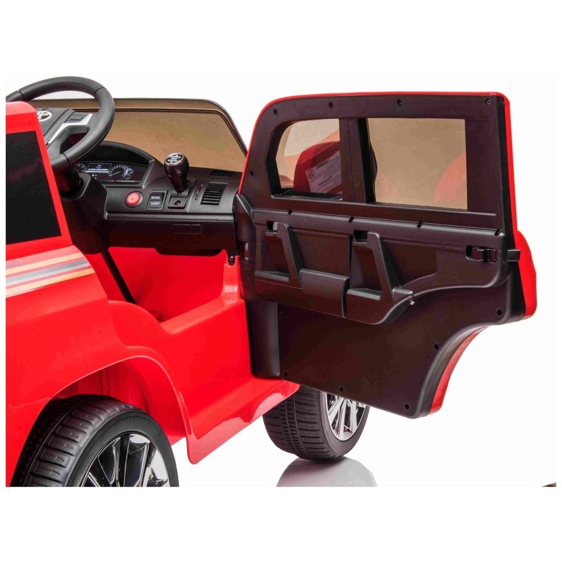 12V Toyota Landcruiser - avto na akumulator, rdeč