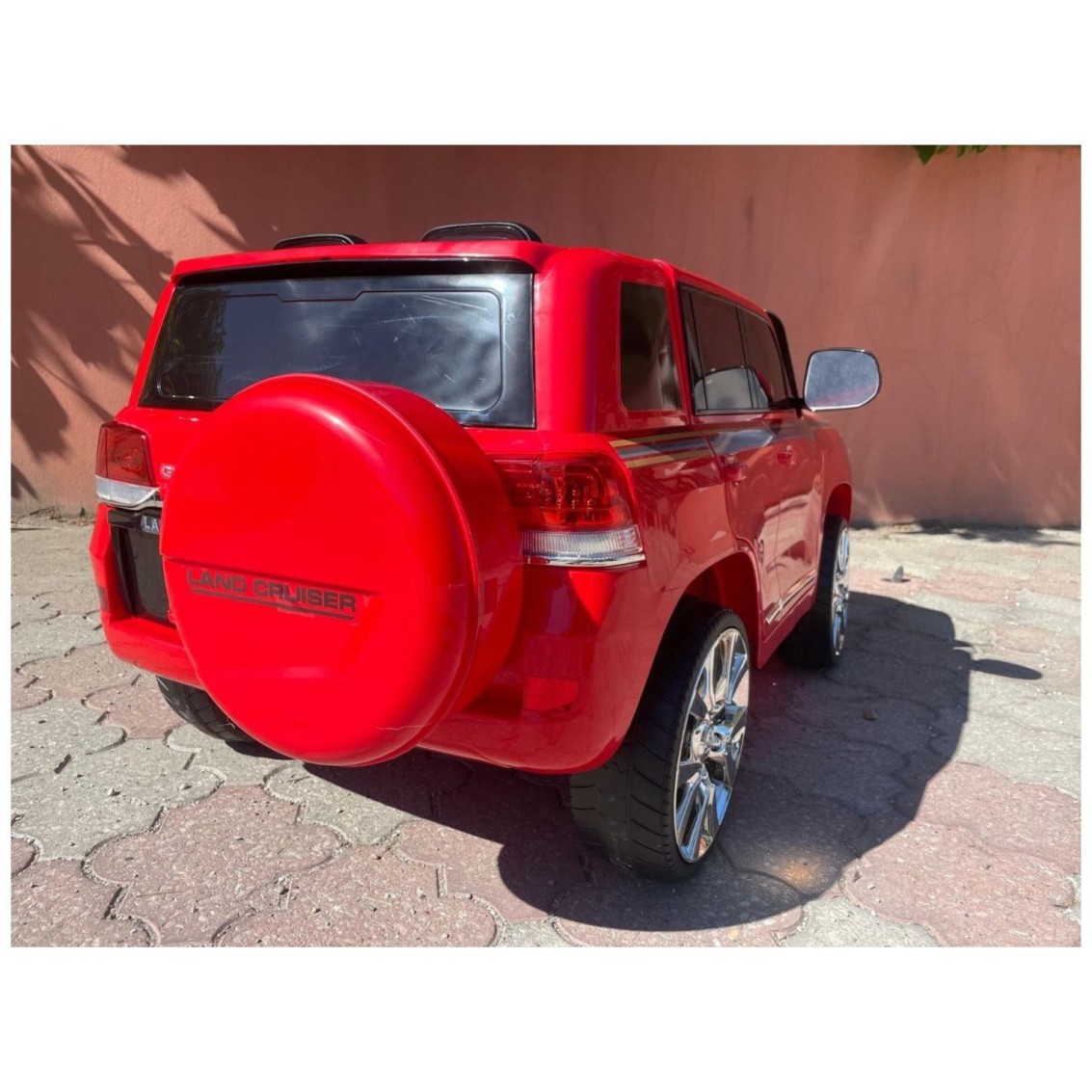 12V Toyota Landcruiser - avto na akumulator, rdeč