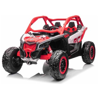 12V CAM-AM MAVERICK - otroški avto na akumulator 4x4, rdeč