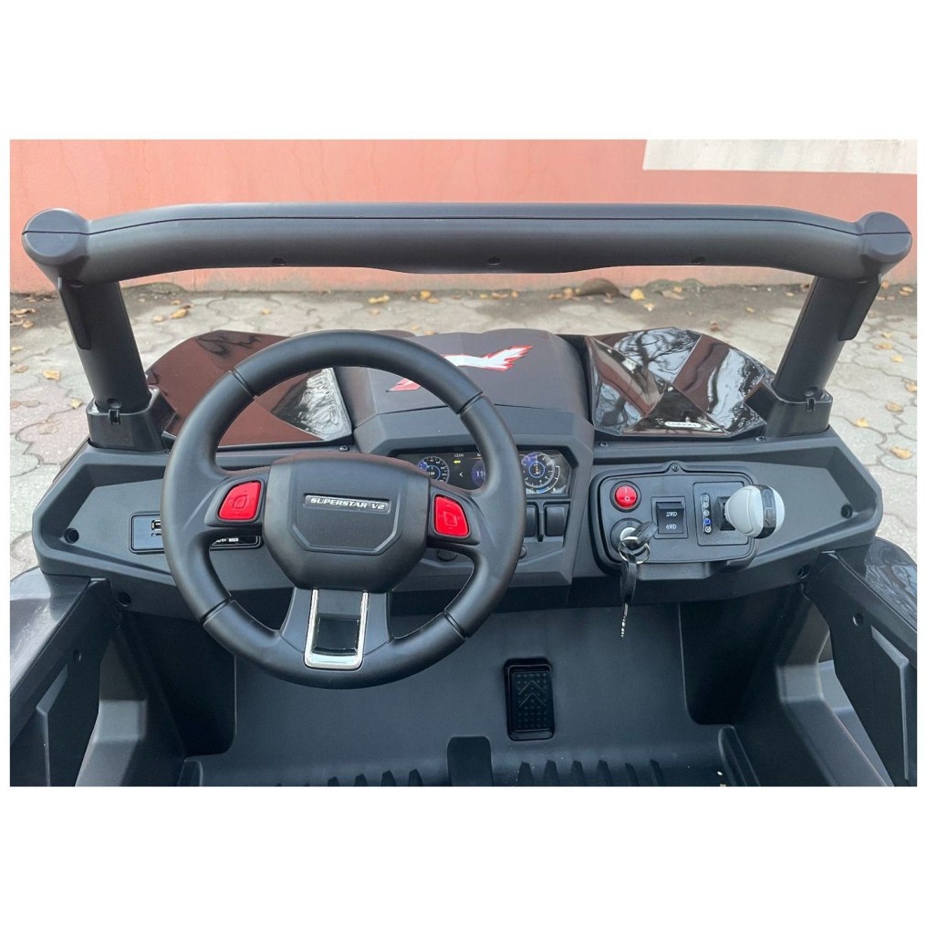 22V RSX MX - dječji automobil na baterijem 4x4, crni