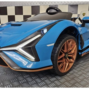 24V električni avtomobil za otroke Lamborghini Sian moder