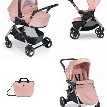 Kolica 2u1 FLUIDO EASY Pink