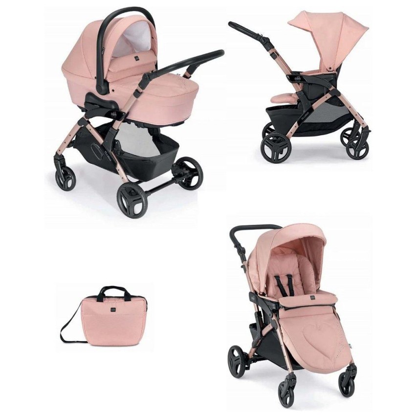 Kolica 2u1 FLUIDO EASY Pink