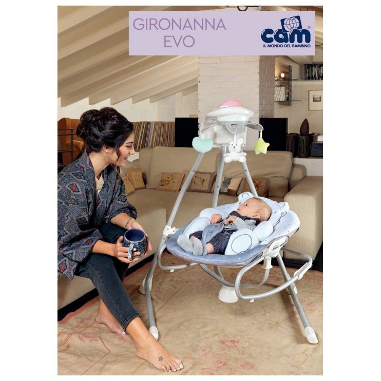 Gugalnik za dojenčka GIRONANNA EVO Teddy Grey Gugalnik za dojenčka GIRONANNA EVO Teddy Grey