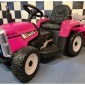 12V otroški traktor s prikolico pink