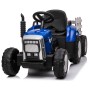 12v otroški traktor s prikolico moder