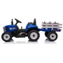 12v otroški traktor s prikolico moder