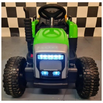 12V Traktor s prikolicom zeleni
