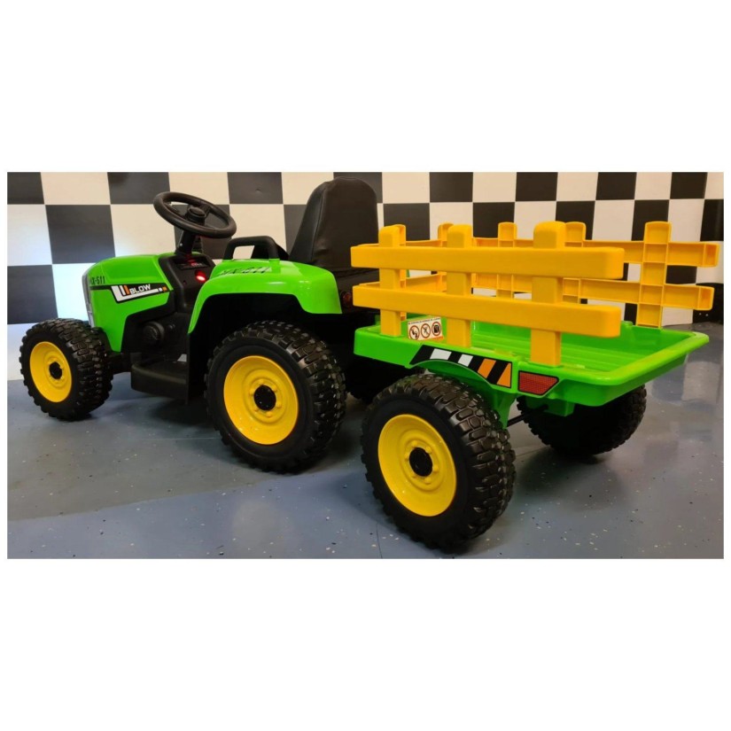 12v otroški traktor s prikolico zelen 12v otroški traktor s prikolico zelen