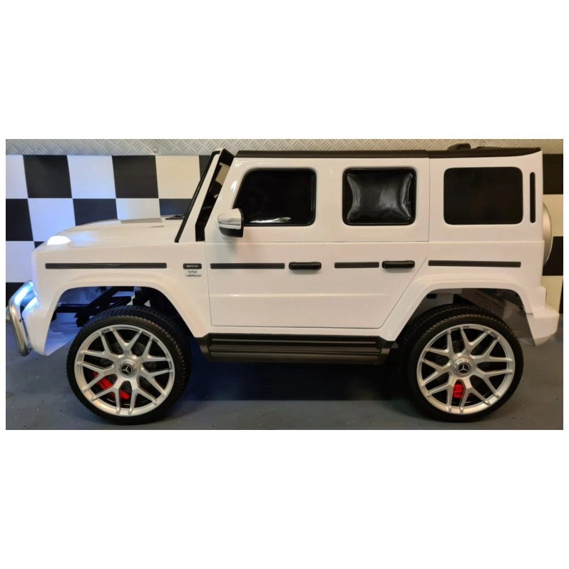 24V Mercedes G63 - otroški avto na akumulator, bel