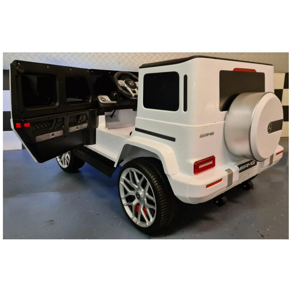24V Mercedes G63 - otroški avto na akumulator, bel