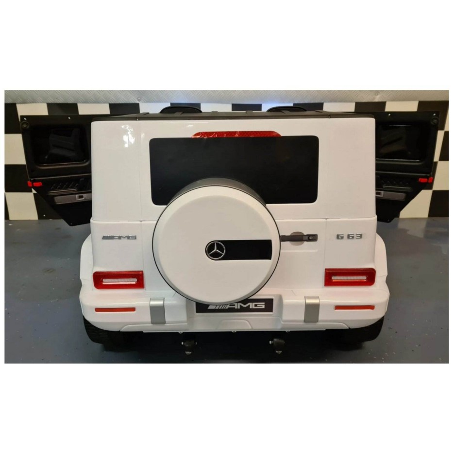 24V Mercedes G63 - otroški avto na akumulator, bel