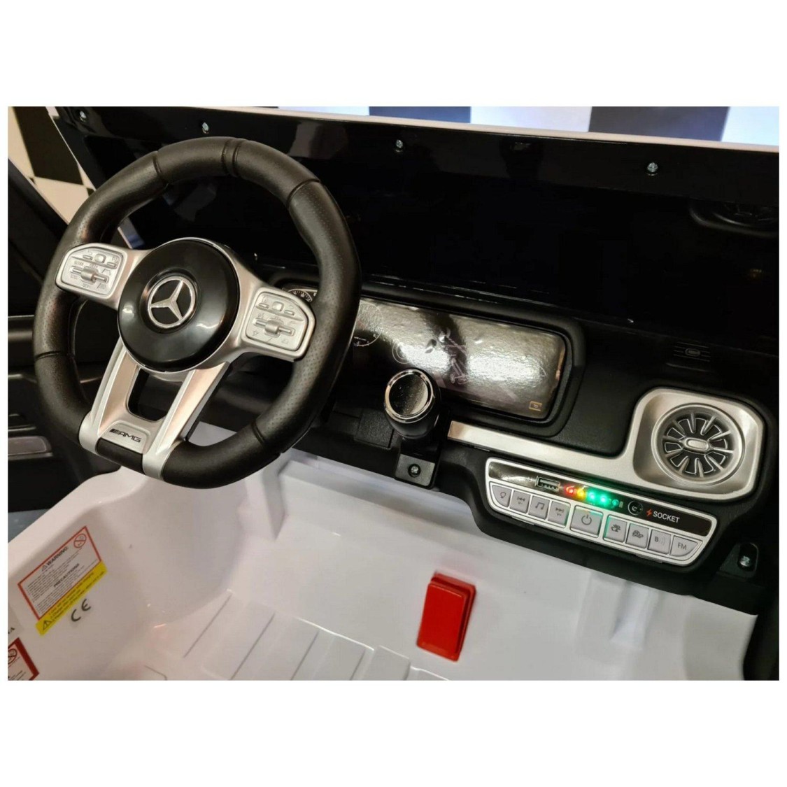 24V Mercedes G63 - otroški avto na akumulator, bel