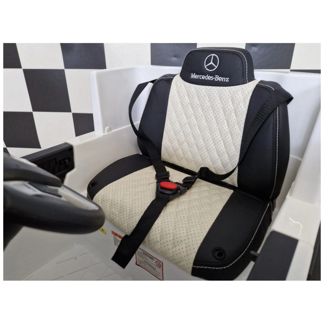 12V Mercedes G63 6X4 - otroški avto na akumulator, bel