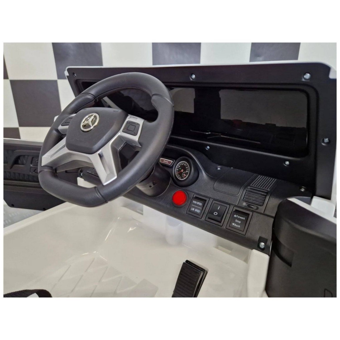 12V Mercedes G63 6X4 - otroški avto na akumulator, bel