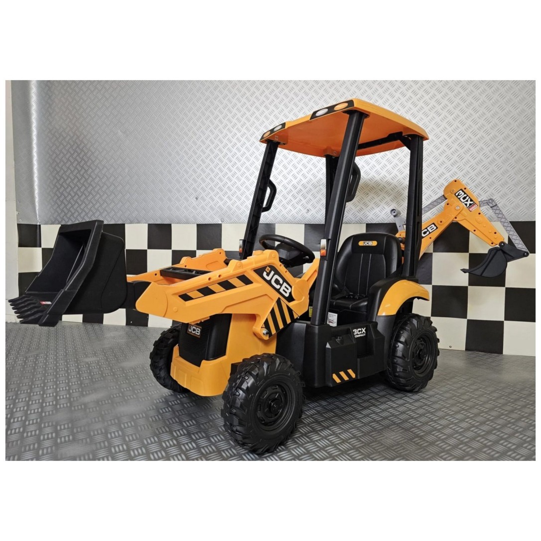 12V Otroški bager JCB SITEMASTER s streho