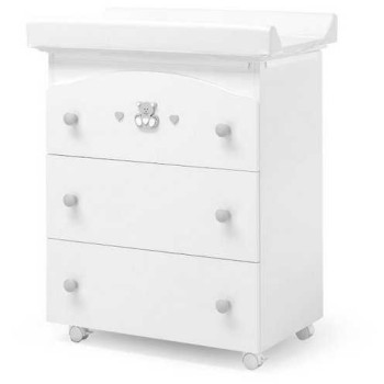 CHARLY White Grey - komoda sa kadicom CHARLY White Grey - komoda sa kadicom