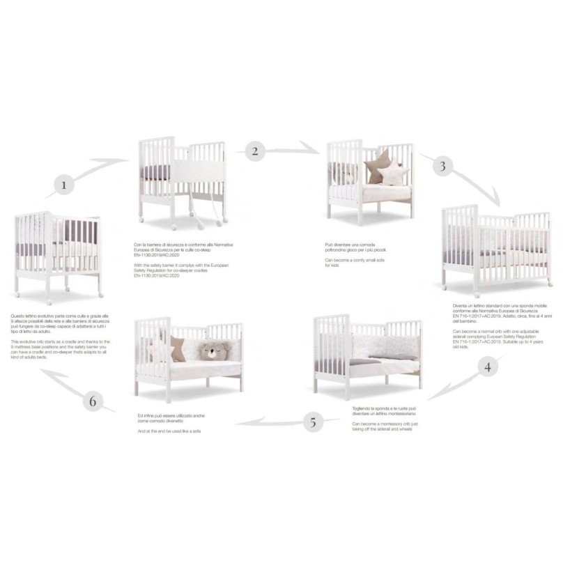 Dječji krevetić EVOLUTION White Natural Dječji krevetić EVOLUTION White Natural