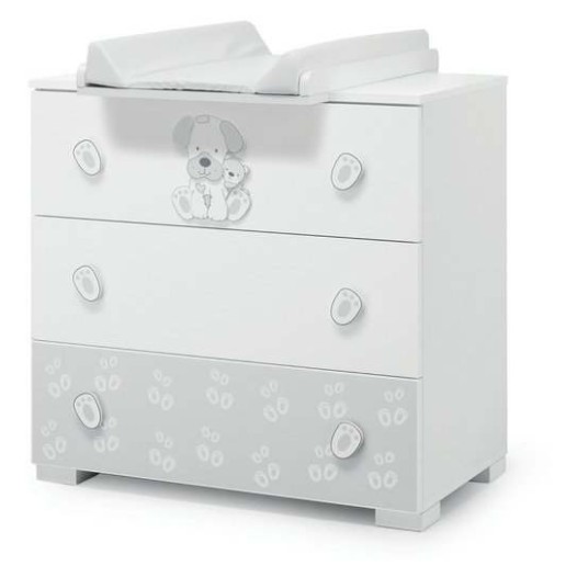 Komoda s prostorom za previjanje JACK Grey
