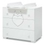 Drvena komoda sa prostorom za presvlačenje LULU White