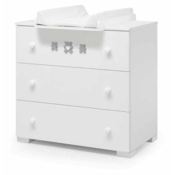 Komoda sa prostorom za presvlačenje MOLLY White Grey Komoda sa prostorom za presvlačenje MOLLY White Grey