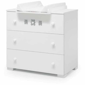 Komoda sa prostorom za presvlačenje MOLLY White Grey Komoda sa prostorom za presvlačenje MOLLY White Grey