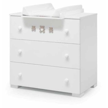 Komoda sa prostorom za presvlačenje MOLLY White Tortora Komoda sa prostorom za presvlačenje MOLLY White Tortora