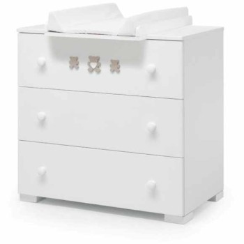 Komoda sa prostorom za presvlačenje MOLLY White Tortora Komoda sa prostorom za presvlačenje MOLLY White Tortora