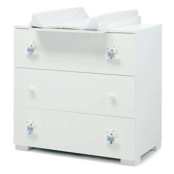 Predalnik s prostorom za previjanje TATO White Blue