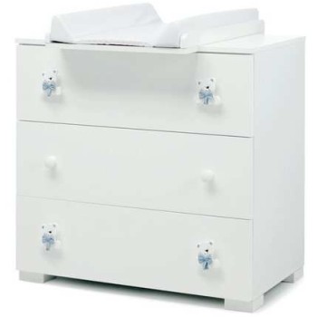 Predalnik s prostorom za previjanje TATO White Blue