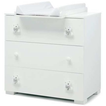 Predalnik s prostorom za previjanje TATO White Grey