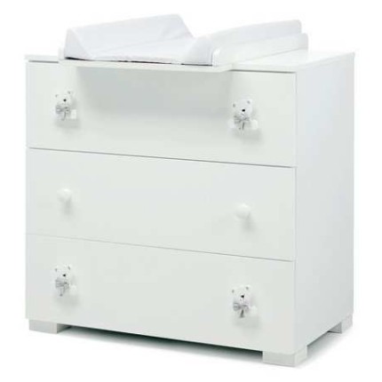 Predalnik s prostorom za previjanje TATO White Grey