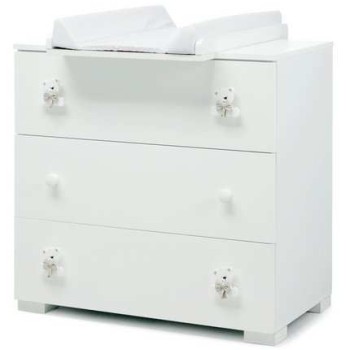 Predalnik s prostorom za previjanje TATO White Tortora