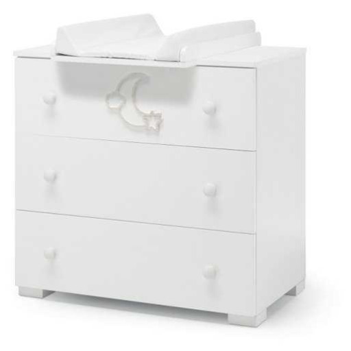Komoda sa prostorom za presvlačenje MOON White Komoda sa prostorom za presvlačenje MOON White