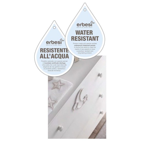 Komoda za previjanje s kadom MOON White Komoda za previjanje s kadom MOON White