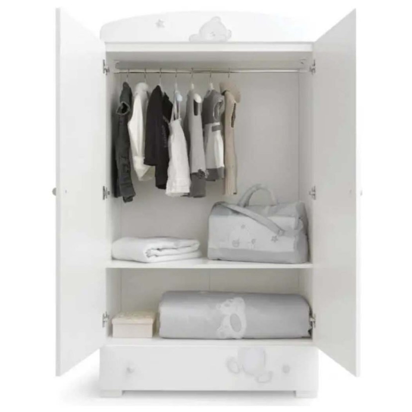 Dječji ormar DUDU White Grey Dječji ormar DUDU White Grey