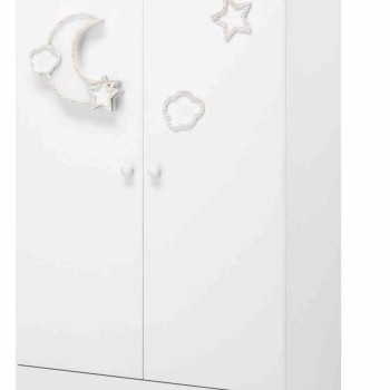 Dječji ormar MOON White