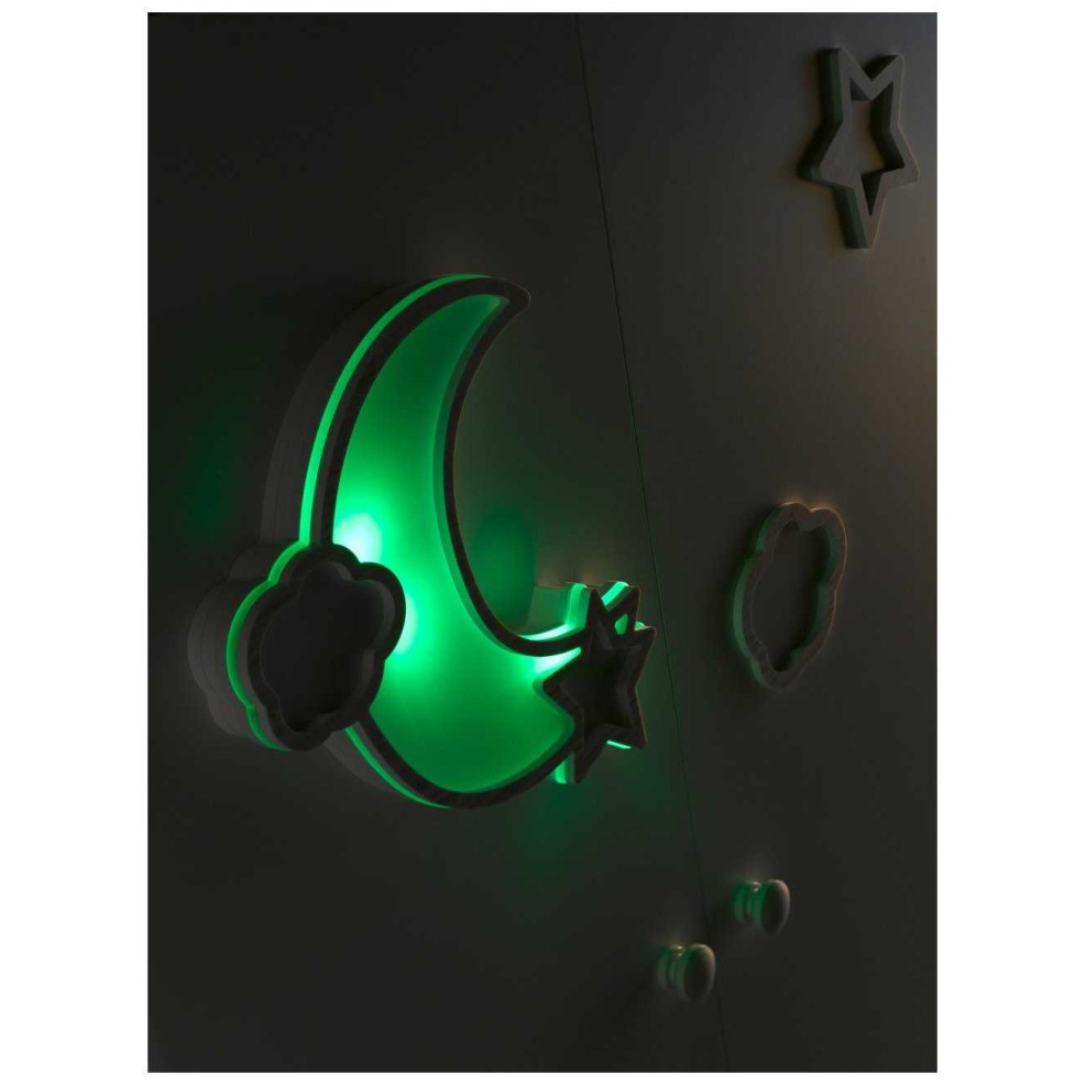 Otroška omara MOON Tortora Sbiancato