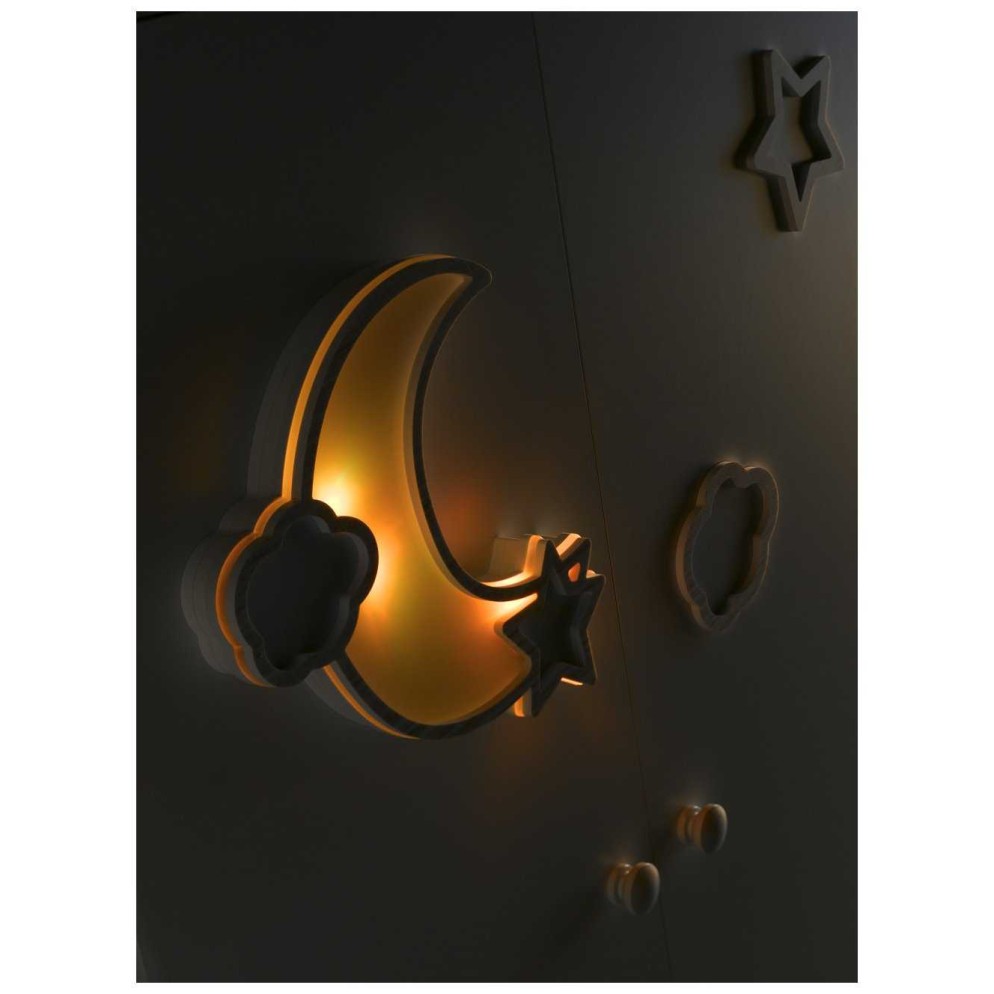 Otroška omara MOON Tortora Sbiancato